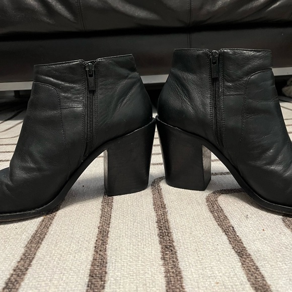Loeffler Randall Ella Ankle Boots | Black Leather Booties | US 10.5 - Picture 3 of 6